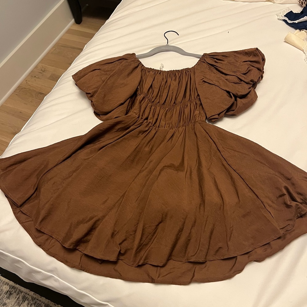 Verge Girl puff sleeve mini dress